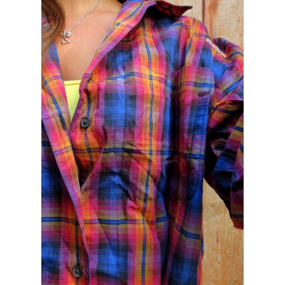 Vintage plaid oversized boyfriend flannel 🍂 - Picture 4 of 5